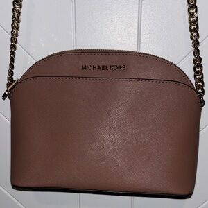 Michael Kors Tan Crossbody Bag with Gold Chain